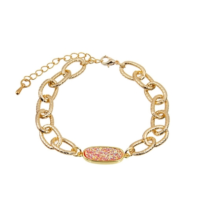 Mehrfarbenperlen-Armband 15g Harz Druzy mit der Erweiterungs-Kette mit veränderbarer Länge