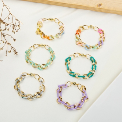 Handgemachte perlenbesetzte Armbänder der Harz-Ketten-15g