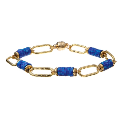 Regenbogen Polyclay-Stück-handgemachte Perlen-Armbänder 6mm mit Goldkettenmagneten