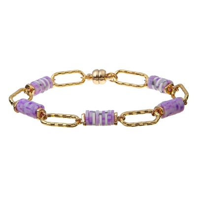Regenbogen Polyclay-Stück-handgemachte Perlen-Armbänder 6mm mit Goldkettenmagneten