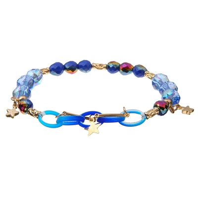 Harz-Goldzircon-Messingmagnet-handgemachte Perlen-Armband-Steigung
