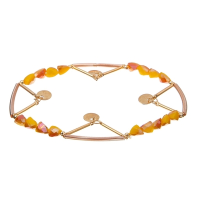 Crystal Stretchy Spring Zircon Star-Armkettchen-Regenbogen-Farbe