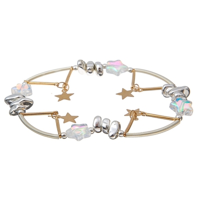 Crystal Stretchy Spring Zircon Star-Armkettchen-Regenbogen-Farbe