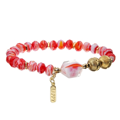 Perlen-Türkis-Pastell dehnbarer Crystal Bracelets mit glasig-glänzender Perlen-Glasschnur