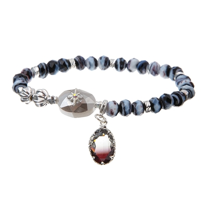 Perlen-Türkis-Pastell dehnbarer Crystal Bracelets mit glasig-glänzender Perlen-Glasschnur