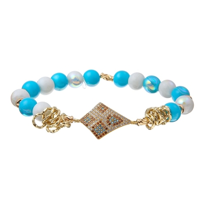 Leopard Zircon-Verbindungsstück-Fort bördelt das zusammengebrachte Armband-Weihnachten
