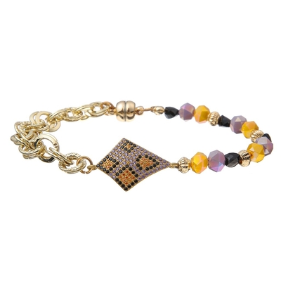 Leopard Zircon-Verbindungsstück-Fort bördelt das zusammengebrachte Armband-Weihnachten