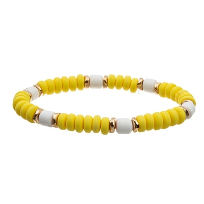 Geometrisches goldenes Metallrohr-Handhandwerk bördelt Armband gelben Crystal Set