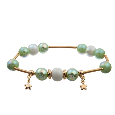 Geometrisches frisches grüne Farb-Crystal Beads Bracelets Vintage Style-Geschenk für sie