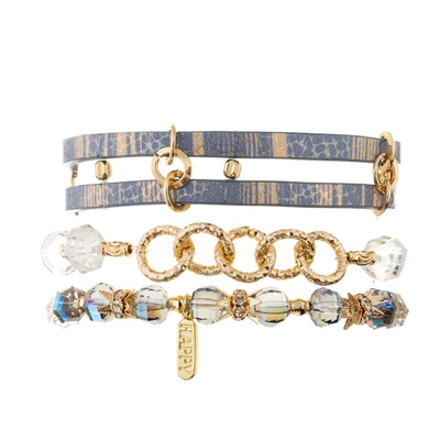 Handgemachtes Lederarmband-tägliche Schmuck-Goldfarbe Doppelschicht Boho