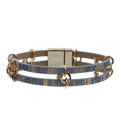 Handgemachtes Lederarmband-tägliche Schmuck-Goldfarbe Doppelschicht Boho