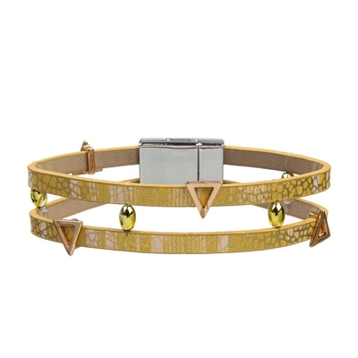 Lederner Verpackungs-Crystal Bead Bracelet With Magnetic-Verschluss für Mädchen