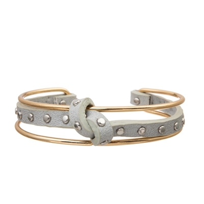 Böhmisches umsponnenes Stulpen-Armband Metall-Dot Hand Knot Leather Bracelets für Dame Girl
