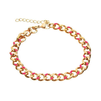 Punkgold der art-Email-Farbedelstahl-Charme-Armband-18K überzog besonders angefertigt