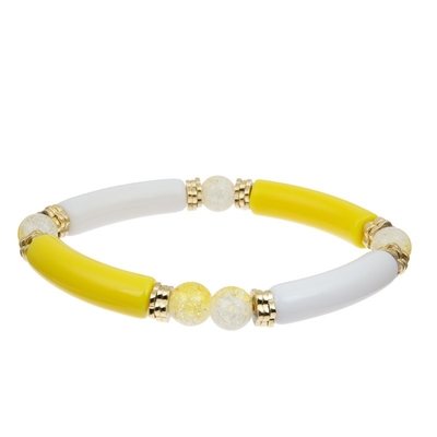 Handgemachter Block bördelt elastisches Armband-Armband-Frühjahrskollektions-Farbgeschenk für Mädchen
