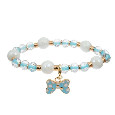 Emaillieren Sie multi Farbebowknot-Charme-handgemachtes Armband mit Facted Crystal Beads