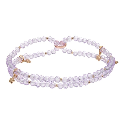 Lavendel-stapelbare handgemachte Webart bördelt Armband-Satz für Valentinstag