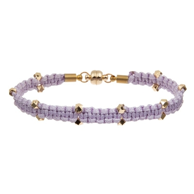 Lavendel-stapelbare handgemachte Webart bördelt Armband-Satz für Valentinstag
