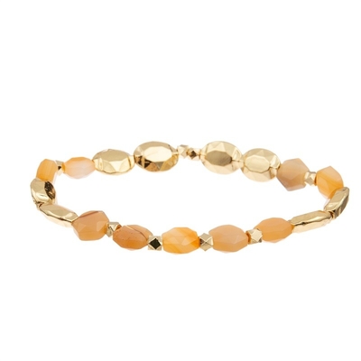Opal Natural Beads Hexagon Stone-Heilkraft-Armband Mala For Thanks Giving Gift