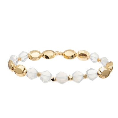 Opal Natural Beads Hexagon Stone-Heilkraft-Armband Mala For Thanks Giving Gift
