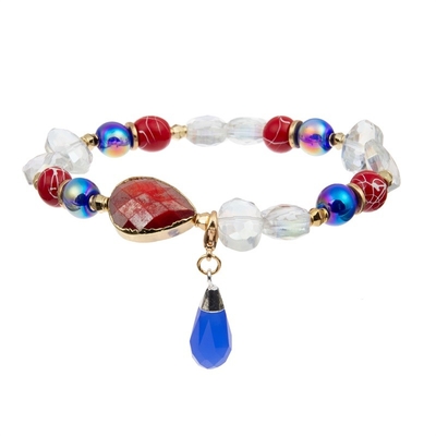 Unabhängigkeitstag-Feiertags-Perlen-Armband stellte weiße rote blaue Farbe für Mädchen ein