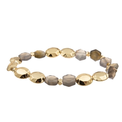 Opal Natural Beads Hexagon Stone-Heilkraft-Armband Mala For Thanks Giving Gift