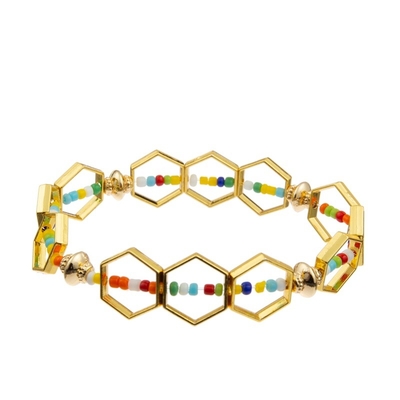 Quadratischer Form-Leopard-Druck bördelt stapelbares Perlen-Armband Classcial für Dame