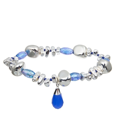 Boho-Mädchen-Art-handgemachtes ledernes stapelbares Armband stellte Bule für Jahrestags-Geschenk ein