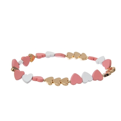 Rosa Valentinstag-Gold pflastern Stangen-Armband besonders anfertigen Namen für Freundin