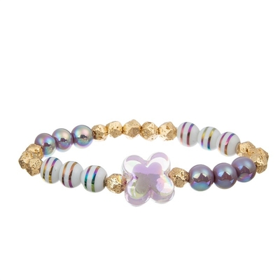 Mehrschichtige Sparkly Lavendel-Blume bördelt justierbare Geburtstags-Geschenk-Partei-Bevorzugungen