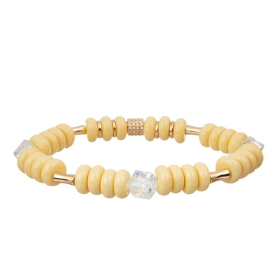 Helle gelbe halbe Kettenhälfte bördelt Armband mit Gold14k zircon-Liebes-Herz-Anhänger