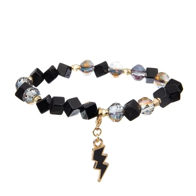 Sexangle-Zebra-Druck ledernes Zircon-Charme-Armband eingestellt mit speziellem Abakus-Anhänger