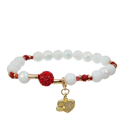 Goldherz-Charme XOXO fertigt Namen-handgemachte Perlen-Armbänder für Freundin-Geschenk besonders an