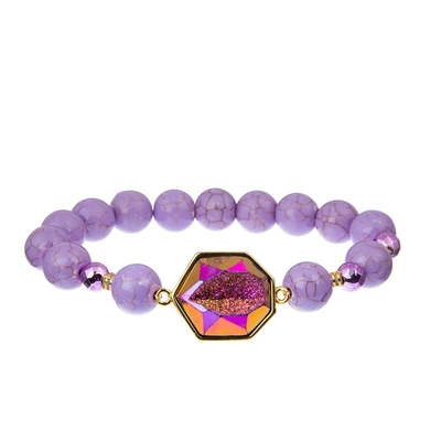 Hippie-Surfer-Festival-flocht handgemachter Schmuck-Satz Boho romantische purpurrote Farbe