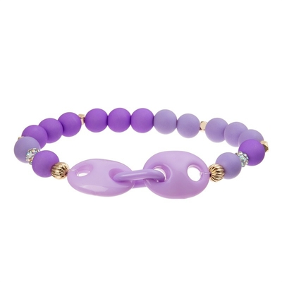 6mm rundes dehnbares handgemachtes Perlen-acrylsauerarmband für Frauen-Partei