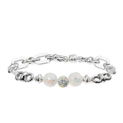 Armband-handgemachter Schein-silberne Farbe Damen-Zircon Metal Bar mit Frühling