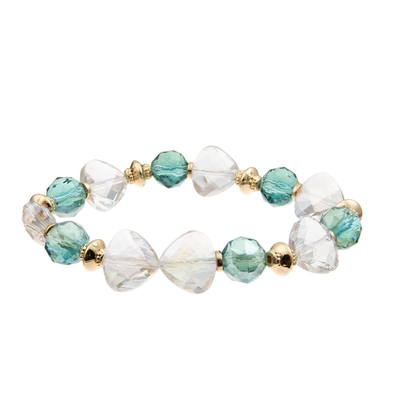 Perlenbesetzter Emerald Bracelet With Gold Metal-Stern-Charme-stapelbarer Armband-Satz