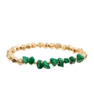 Perlenbesetzter Emerald Bracelet With Gold Metal-Stern-Charme-stapelbarer Armband-Satz