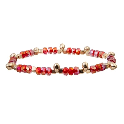 Rotes handgemachtes Perlen-Armband stellte stapelbare Familien-kundenspezifisches Namen-Armband ein