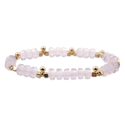 Gold Bean Charms With Multi Color bördelt elastisches Armband für Brithday-Geschenk