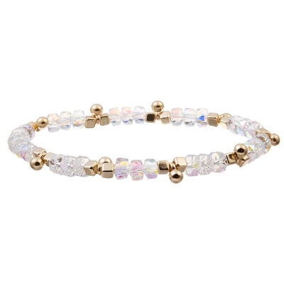 Gold Bean Charms With Multi Color bördelt elastisches Armband für Brithday-Geschenk