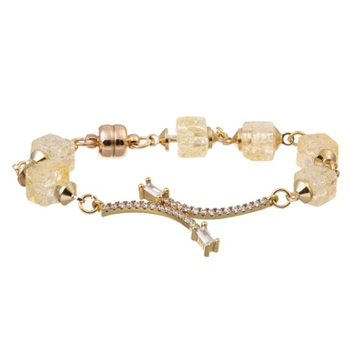 Weißer Crystal Beaded 6,5&quot; justierbares perlenbesetztes Armband stellte Geschenk für sie ein