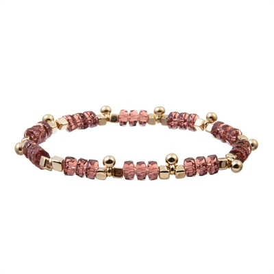 Gold Bean Charms With Multi Color bördelt elastisches Armband für Brithday-Geschenk