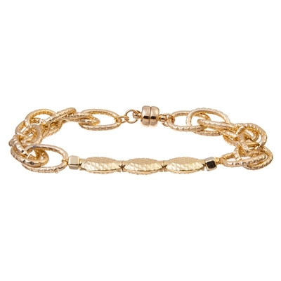 Goldarmkettchen-Chunky Gold Bracelet Gold Link-Armband der Aussagen-14K