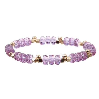 Gold Bean Charms With Multi Color bördelt elastisches Armband für Brithday-Geschenk