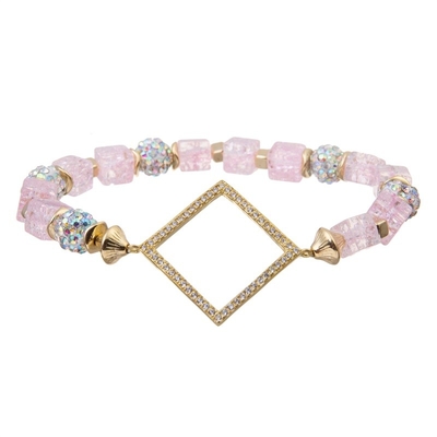 Boho-Art-glänzende rosa multi Schicht-stapelbares Armband stellte 6,5&quot; für Frauen ein