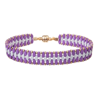 Purpurroter Samen schattiert handgemachten Perlen-Armbänder Boho-Art-Satz
