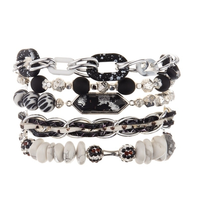 Miami-Art-Silberkette-Verbindungs-Armband-magnetische Schnalle